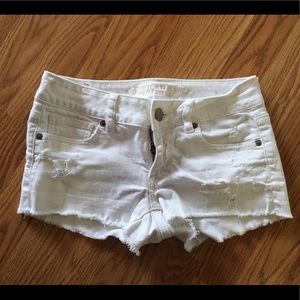 American eagle white shorts size 0